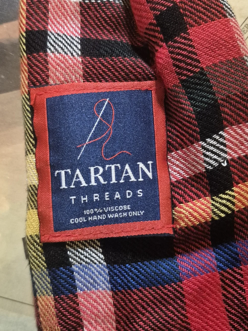 Tartan Threads  Red Plaid Bow Headband